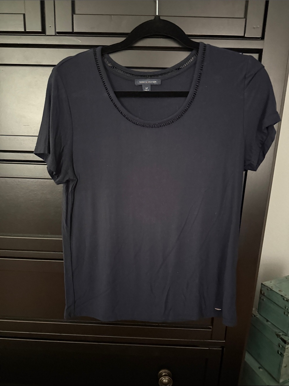 Tommy Hilfiger Navy Short Sleeve Scoop Neck Tee